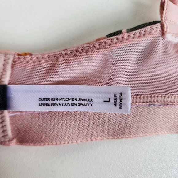 Express Intimates Pink Mesh Bra Soft Unlined Bralette Sz Large Pull Over L - Picture 11 of 12